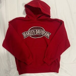 Harley Davidson Red Vintage Hoodie